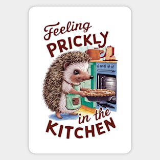 Feeling Prickly in the Kitchen Funny Chef Hedgehog Magnet